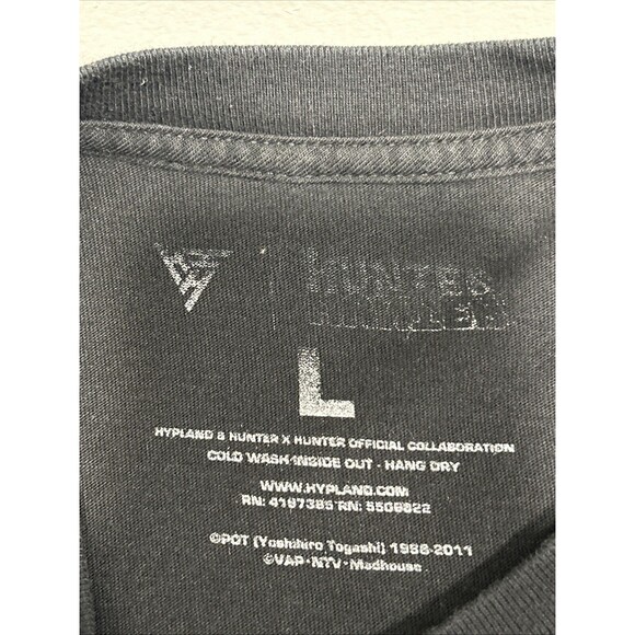 Genuine Official Hypland x Hunter x Hunter Killua Black Tshirt men LARGE L Anime - Picture 5 of 5